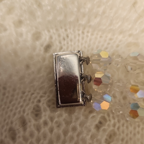 Vintage Silver Crystal AB Bracelet - Picture 7 of 9